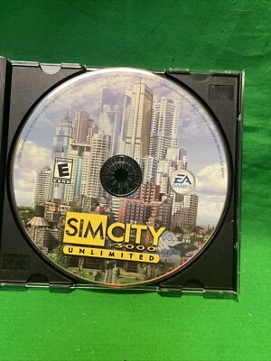 Sim City 3000 Unlimited Video Game PC CD ROM Disk Only with hard case. M8 - Image 1 of 2
