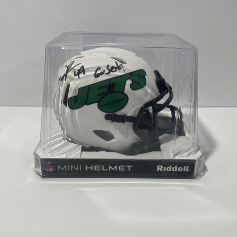 New York Jets Autographed NFL Lunar Eclipse Alternate Speed Mini Helmet Cover