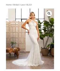 Wedding dress- Beloved By Casablanca Style BL321 size 14 NWOT - Picture 1 of 3