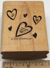 STAMPIN UP RUBBER STAMPS 1998 Hearts Love Valentines Background Seasonal Images