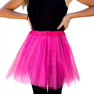 Tutu Tütü Reifrock Tüllrock Damen Rock Pink Fasching Karneval Ballett 60-116 cm - Bild 1 von 1