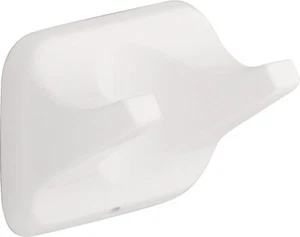 Weißer Doppel Kleiderhaken Futura Franklin Messing D2402W - Bild 1 von 3
