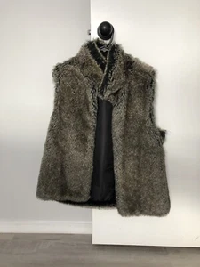 All About Eve Womens Size 10 Faux Fur Vest Lined - Picture 1 of 3