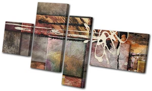 Abstract Natural Paint Art Collage CANVAS WALL ART Picture Print VA - Picture 1 of 1