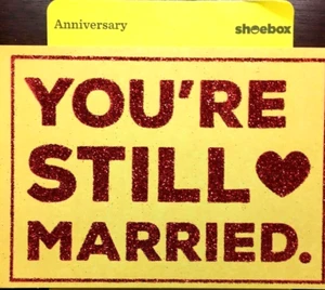 ANNIVERSARY Card for FRIENDS Fun message "YOU'RE STILL MARRIED" Hallmark 78Q - Picture 1 of 2