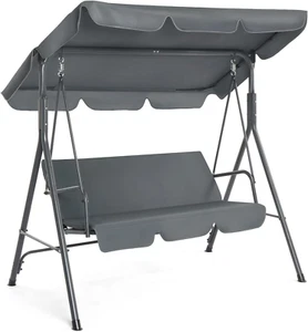 Heavy Duty 550 LBS Upgraded 2 Person Outdoor Porch Swing with Stand, Adjustable - Picture 1 of 8