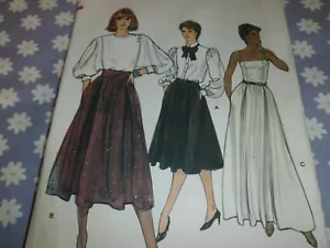 VOGUE 8741 MISSES SKIRT IN 3 LENGTHS EVENING MID KNEE CALF PATTERN-UNCUT-8-10-12 - Picture 1 of 3