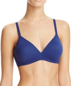 NWPT Wacoal 34DDD How Perfect Soft Cup Bra 852189 NAVY Blue 112864 - Picture 1 of 2