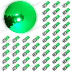 50x Green T10 LED 5SMD W5W 194 168 2825 501 192 158 Car Wedge Light Bulb - Picture 1 of 2