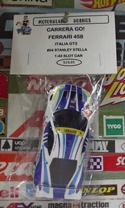 CARRERA GO 1:43, FERRARI 458 ITALIA GT2 #54 STANLEY STELLA SLOT CAR - Picture 1 of 4