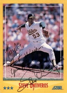 1988 Score #511 Steve Ontiveros AUTOGRAPH! Great!