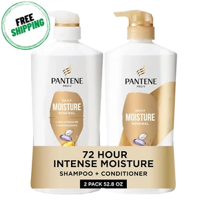 Pantene Shampoo & Conditioner Set, Daily Moisture Renewal, 52.8 Oz Total - Picture 1 of 12
