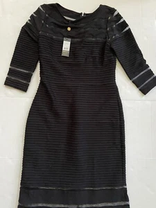 Neu mit Etikett Tadashi Shoji Kleid Abendkleid schwarz Netz Damen lang Maxi Hochzeit neu XL - Bild 1 von 11