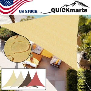 Outdoor Triangle Sun Shade Sail Waterproof Canopy Patio Shelter UV Block Cover - Picture 1 of 15