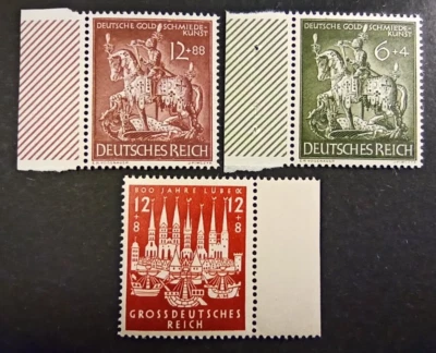 GERMANY - Deutsches Reich WWII 1943 set margins Mi 860-862 MNH VF/XV. - Image 1 of 4