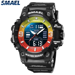 SMAEL Hombres Relojes Deportivos Militar Digital Reloj Pulsera Luz LED Esfera Grande Reloj - Imagen 1 de 23