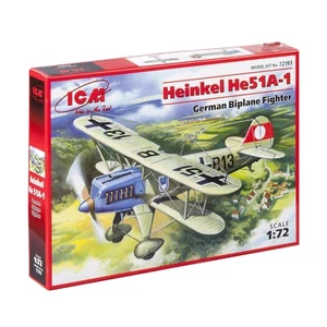 ICM 72193 Scale model kit aircraft 1:72 Heinkel He-51 A1 German fighter-biplane - Picture 1 of 11