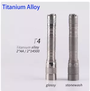 Titanium Alloy 800 Lumen Flashlight High CRI 519A-LED by 2x AA /2x 14500 - Picture 1 of 10