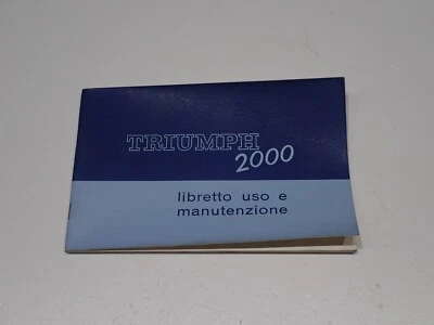 TRIUMPH 2000 USO E MANUTENZIONE MANUALE ISTRUZIONI 1964 - Immagine 1 di 4