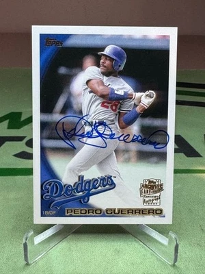 2022 Topps Archives Pedro Guerrero 2010 favoritos de los fanáticos en tarjeta automático - LA Dodgers Foto 1 de 2