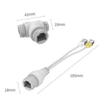 2-in-1 POE Camera, Simplified Cable Connector, Splitter Cable Connector, D9571 - Image 1 of 4