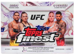 2024 TOPPS UFC FINEST 6-PACK BLASTER BOX (GLITTER REFRACTORS!) NEW SEALED - Picture 1 of 2
