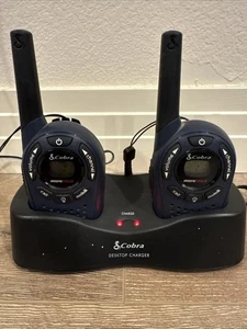Cobra MicroTalk Walkie Talkies w/ Charging Adapter Model PR-100 ** SEE DESC ** - Picture 1 of 11