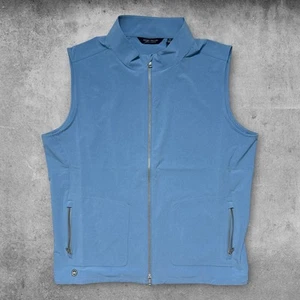 Peter Millar Men's Contour Gilet Vest Aqua Blue XL Golf Travel Jacket - Picture 1 of 5