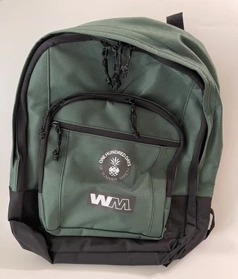 Mochila de gestión de residuos 100 días de seguridad de verano” nailon negro y verde nueva Foto 1 de 2