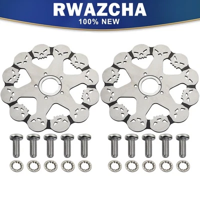 Rotor de freno delantero calavera 2 piezas 11,5 Harley Touring Electra Glide Heritage Softail Foto 1 de 4