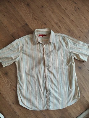 Mens Shortsleeved Shirt by FCUK Jeans - Large - Striped - Image 1 of 4