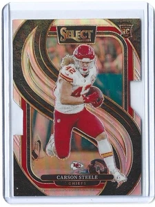 2024 Panini Select - Premier Level Carson Steele #142 Silver Prizm Die-Cut (RC) - Picture 1 of 2