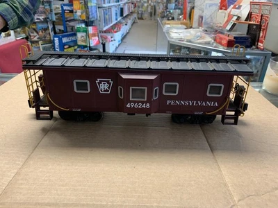 USA TRAINS #12058 PENNSY BAY WINDOW CABOOSE G SCALE MTL WHEELS KNUCKLES FRE SHIP - Image 1 of 4