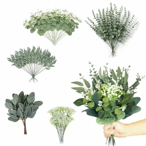 5Pcs Floral Arrangement Artificial Flowers DIY Bouquets Wedding - Photo 1/16