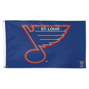 ST. LOUIS BLUES VINTAGE HOCKEY 3'X5' DELUXE FLAG NEW WINCRAFT 👀 - Picture 1 of 1