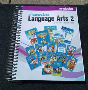 Abeka Homeschool Language Arts 2 Curriculum Lesson Plans VG Cnd Spiral-Bound - Picture 1 of 3