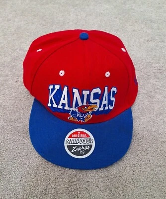 Kansas Jayhawks Zephyr Hat Cap Adjustable Snapback US College Sports Embroidered - Image 1 of 4