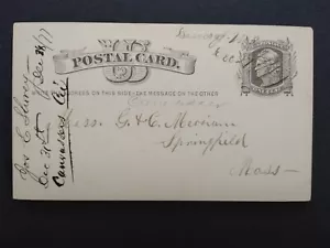 Maine: Bancroft 1877 Postkarte, Frau, DPO Aroostook Co - Bild 1 von 2