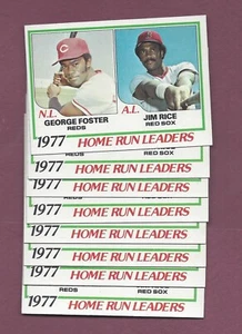LOTE DE 8 PAQUETES AFILADOS NUEVOS 1978 TOPPS #202 HOME RUN LEDERS FOSTER ARROZ ENVÍO .99 - Imagen 1 de 1