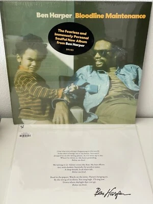 Ben Harper - Bloodline Maintenance + Signed Insert - Black LP Vinyl - Fast Ship - Image 1 of 2