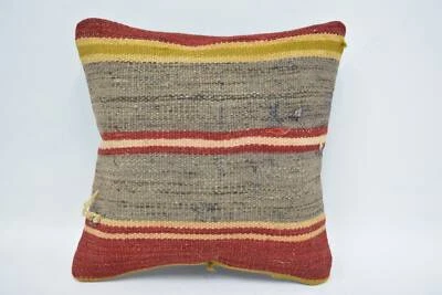 Funda de Almohada Gris 12"x12", Funda de Almohada Boho Falsa, Almohada para Sofá Foto 1 de 4