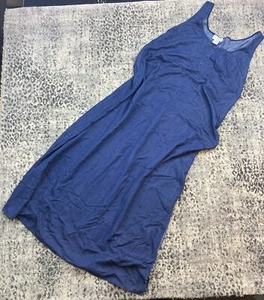 Soft Surroundings Dress Women's Size M Chambray Blue Sleeveless Midi Dark Wash - Picture 1 of 22