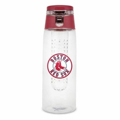 Boston Red Sox Water Bottle Flavor Infuser Clear 20 oz Cover