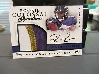 National Treasures Rookie Autograph Jersey Ravens Keenan Reynolds 25/25 2016 - Image 1 of 4