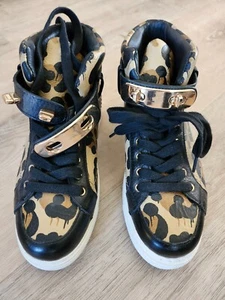 Coach Richmond Wild Beast Leopard Leder High-Top Turn Lock Sneaker, Gr. 5,5  - Bild 1 von 5