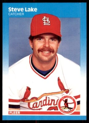 1987 Fleer Steve Lake d St. Louis Cardinals #300 - Image 1 of 2