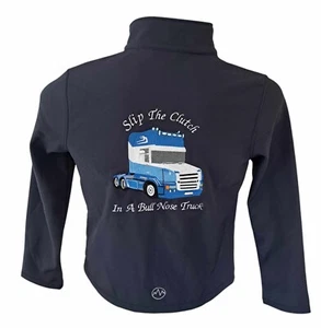 V8 Lorry Softshell Bullnose Trucking Jacket Slip The Clutch Men Truck Driver Dad - Picture 1 of 18