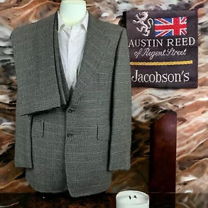 Vintage 1960s Austin Reed 2 Piece Suit Mens 40L 36x31 Green Brown Tweed - Picture 1 of 16