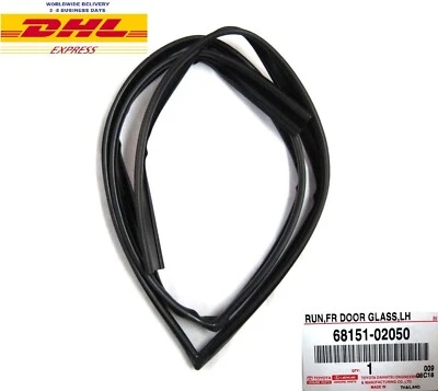 Canal de vidrio izquierdo puerta delantera original OEM funciona para Toyota Corolla 2000-2007 Foto 1 de 4