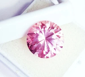 Natural Pink Morganite Round Diamond Cut 11.00 Cts Certified Loose Gemstone - Picture 1 of 9